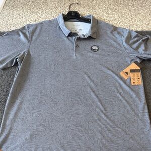 Leaf Pattern Gray Polo Shirt by ridershack